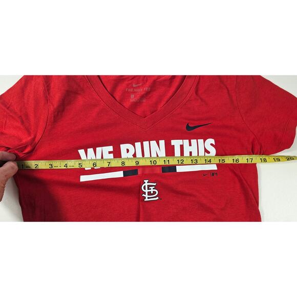 Nike Louisville slugger baseball we run this game day womens v neck top EUC S - Picture 7 of 7